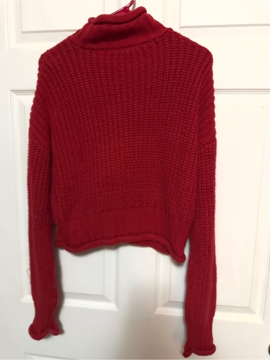 Garage Sweaters - Garage Red Chunky Turtleneck Sweater
